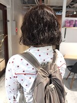 エミス バイ メルト 吉祥寺(emis by melt)&nbsp;[石川]ボブパーマ透明感ブラウンカラー切りっぱなしボブ吉祥寺