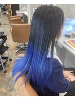 クイーンズゲート RITZ店(Queens's gate)&nbsp;ブルーグラデーションカラー×ロング