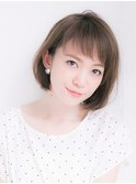 ショートバングのグラデーションボブ☆relian表参道