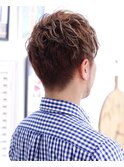 ツーブロ外国人風3Dカラー&パーマstyle/front <SHOW the Barber>