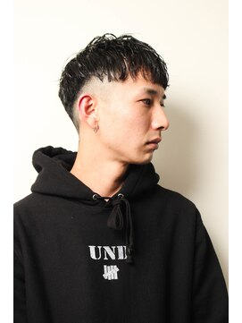 レンゲン(LENGEN) 束感刈り上げビジネス七三ツーブロックアップバング159