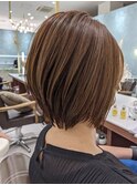 【モゾ美容院】立体カラーの前下がりの骨格修正ボブは人気!
