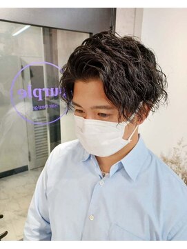 パープル(purple) メンズソフトスパイラル