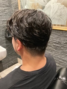 プレミアムバーバー 目黒店(PREMIUM BARBER produce by HIRO GINZA) かき上げ流しショート