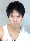 スパイキーショート アップバング 短髪