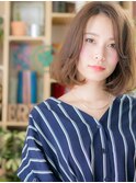 ココアベージュくせ毛風小顔Aライン大人ボブc5上尾20代30代40代
