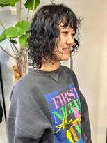 ヴヴ(Bub)&nbsp;medium hair/パーマ　アッシュカラー　ダークカラー　ミディアム