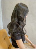 ブリーチなし透明感オリーブグレージュ