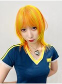 イエロー×オレンジ×レイヤースタイル