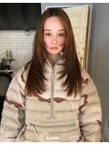 スタンド(STAND)&nbsp;レイヤーカット　オレンジベージュカラー