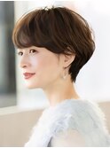 大人ショート/耳掛け/前髪あり/30代・40代