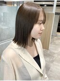 花田/ボブブリーチなしダブルカラーオリーブベージュ下北沢前髪