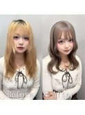 ミルクティー×ブラック#シールエクステ#セクションカラー#大宮