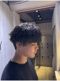 縦落ちツイストスパイラルパーマメンズパーマ波巻きツイスパ