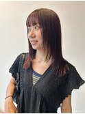 ブリーチなし秋色カラーオリーブカラーミディアムレイヤー