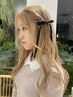 《Mei指名限定》お顔周りカット＋リボンヘアアレンジ*.°