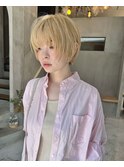 柔らかブロンド×ショートレイヤー