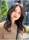 韓国ヘア 透明感カラー 2wayバング レイヤーカット 顔周り