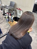 ファビ 渋谷(Fab) くびれヘア/暗めカラー/アプリコットオレンジ/縮毛矯正