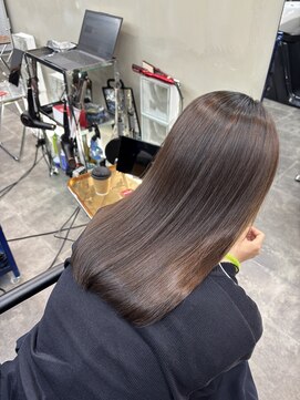 ファビ 渋谷(Fab) くびれヘア/暗めカラー/アプリコットオレンジ/縮毛矯正