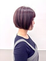 ゴウトゥデイシェアサロン 町田店(GO TODAY SHAiRE SALON)&nbsp;襟足ギリギリ前下がりボブ/ピンク系カラー