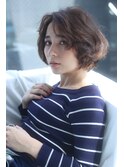 27歳から始める風に揺れるナチュラルウェーブボブ♪山口祐亮