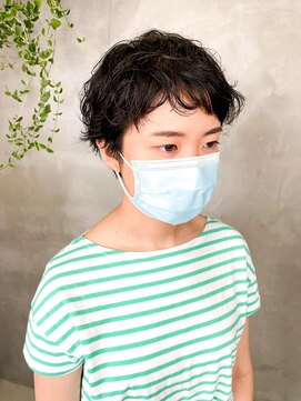 テトヘアー(teto hair) クセ毛くるくる無造作パーマ風ショート