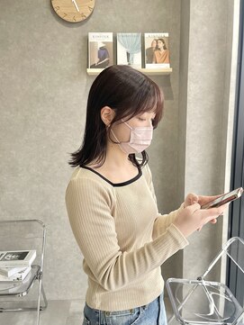 ムード カナザワ(mood kanazawa) 顔まわりカットで耳かけてもかわいいミディアム◎