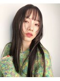 ロングの顔まわり切り込みスタイル☆