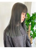 大人な【ミントグレージュ】ワイドでモードな印象に◎