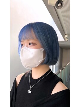 ガルボヘアー 名古屋栄店(garbo hair) #アイスブルー#ハイトーン#ブルー#10代#20代#名古屋
