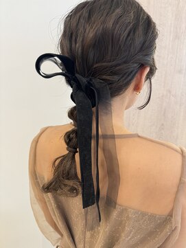 シュピネ(choupinet) ふわふわリボン編みおろし