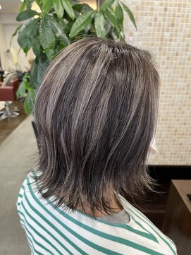 ハイパー(HYPER) コントラストハイライト×シルバー　白髪ぼかし