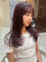 サイン 渋谷(SIGN)&nbsp;韓国ヘアーハッシュカットレイヤーカットグレージュブリーチ無し