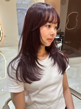 サイン 渋谷(SIGN) 韓国ヘアーハッシュカットレイヤーカットグレージュブリーチ無し