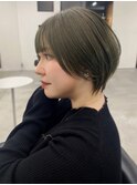 丸みショート オリーブグレージュ