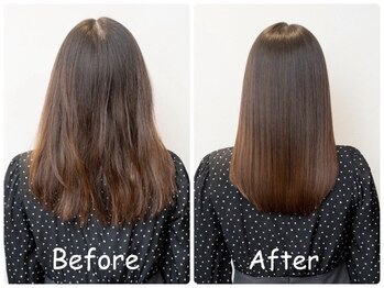 ルームヘア 代々木上原店(Room hair)の写真/《話題の酸性ストレート"プレミアムストレート"》ダメージを最小限に、指通りなめらかで柔らかい髪質を実現