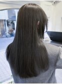 【白石】ブリーチなしオリーブグレージュグリーン透明感