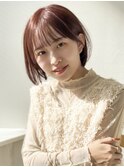 【Lufeli】佐藤有華 ワンレン/ボブ/小顔/前髪/モーヴピンク