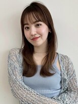 アース コアフュールボーテ 富山婦中店(EARTH coiffure beaute)&nbsp;ナチュラルベージュ_ヨシンモリ_顔周りレイヤー_レイヤーカット