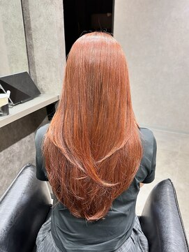 エースヘアー(A.hair) オレンジベージュ/レイヤーカット/髪質改善トリートメント