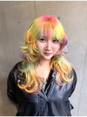 デザインカラー・ポイントカラー・派手髪・ブリーチカラー