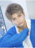 レイヤーショート　グレージュカラー　短髪　鹿児島メンズ