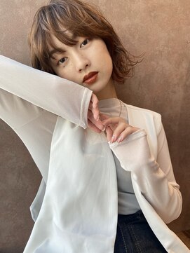 ふんわりくせ毛風ボブパーマ