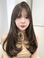 ヨロ 上野(YOLO)&nbsp;ハイライトカラーミルクティーベージュケアブリーチダブルカラー