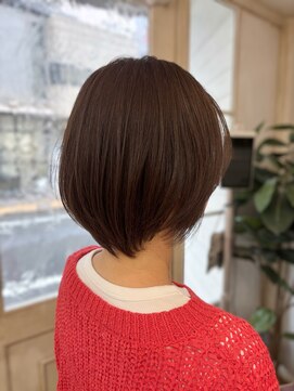 アミュレ ヘア サロン(Amule hair salon) 大人のグレージュカラー丸みショートカット世田谷美容室