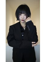 アイトーキョーエス 渋谷(AI TOKYO S)&nbsp;ミルクティーブロンド/ダークブルー/デジタルパーマ/渋谷