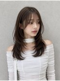 面長解消レイヤーカット