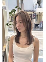 トレ(tre.)&nbsp;かきあげ前髪ウルフレイヤーロング