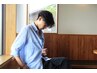 メンズカット+フェザーパーマ￥11000#盛岡#フェザーショート#センターパート